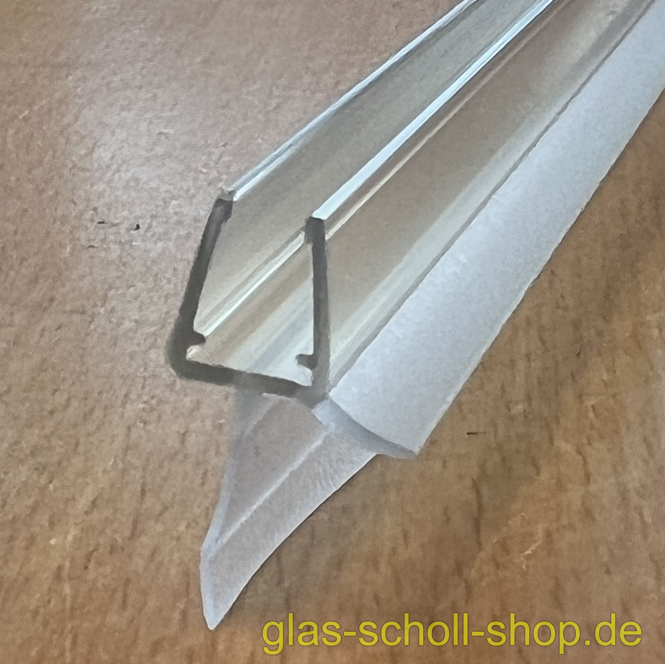 Artikelbild 4 des Artikels “unteres EXTRALANGE Wasserabweisprofil mit 135° Lippe Duschdichtung für 6-8mm Glas 1000 mm“