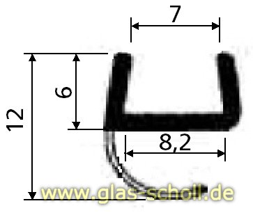 Artikelbild 4 des Artikels “schlanke Spaltdichtung mit gebogener Weichlippe (2010mm) Duschdichtung für 6mm Glas “
