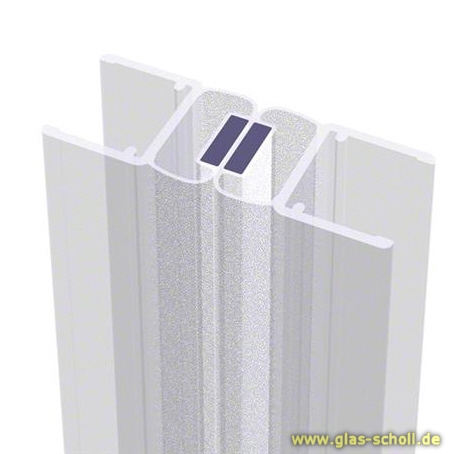 Artikelbild 4 des Artikels “fluchtendes Magnetprofil 180° (2500mm) stumpfe Mittel-Duschdichtung für 6-8mm Glas-ÜBERLÄNGE “