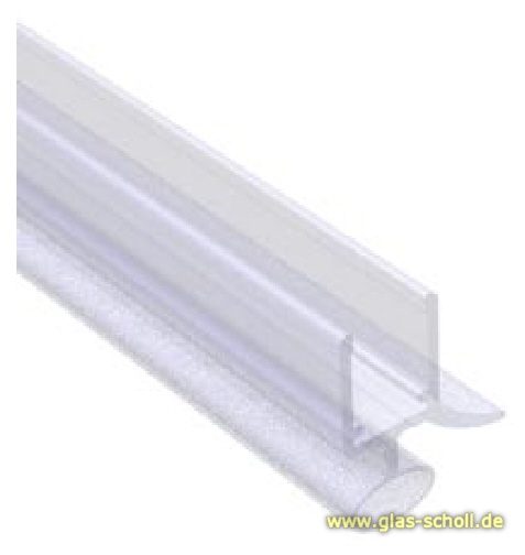 Artikelbild 4 des Artikels “unteres Wasserabweisprofil mit 135° Lippe und Rundbalg (1000mm) 6-8mm Glas “