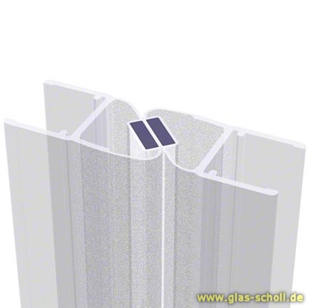Artikelbild 4 des Artikels “Magnetprofil 180° (2010mm) versetzte Mittel-Duschdichtung für 6-8mm Glas “