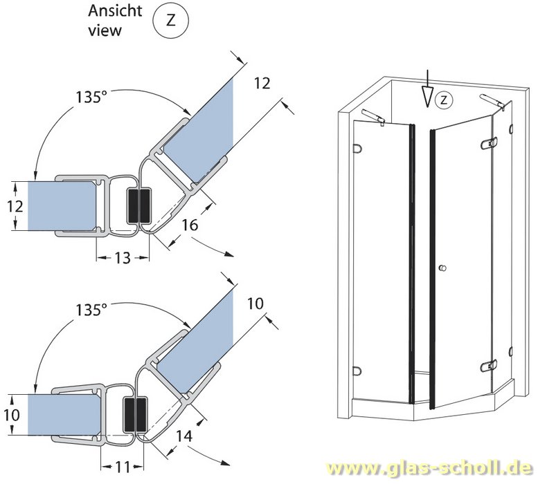 Artikelbild 4 des Artikels “135 Grad Magnet-Duschdichtung für 10-12mm Glas (2500mm) “