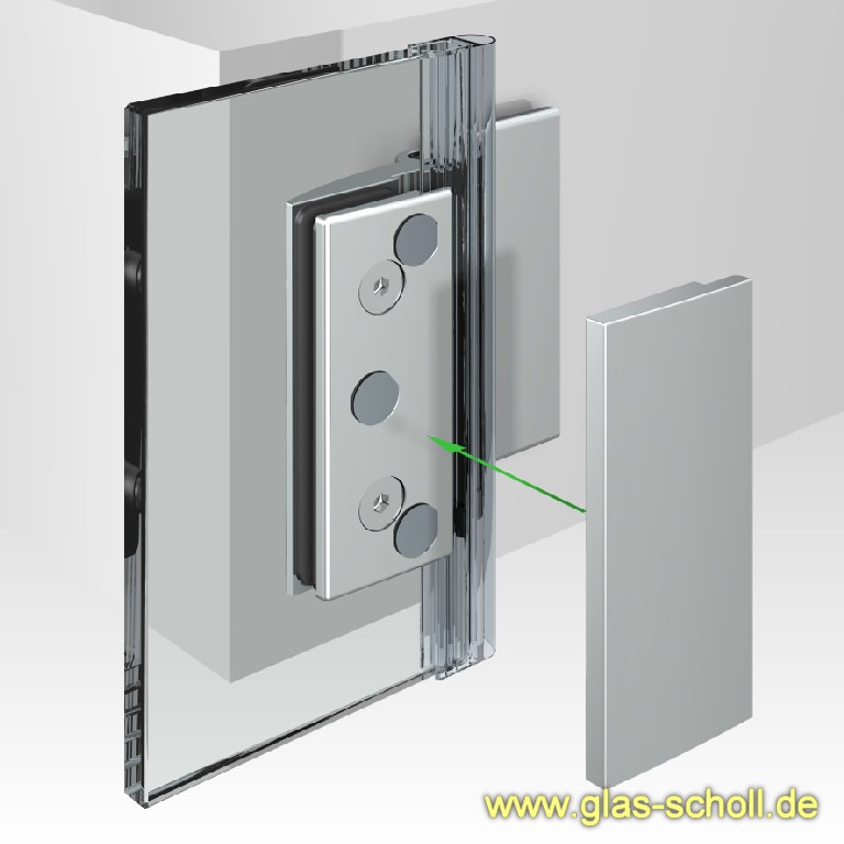 Artikelbild 4 des Artikels “Farfalla 90° Glas-Wand Duschtürband (nach außen hin öffnend) glanzverchromt“