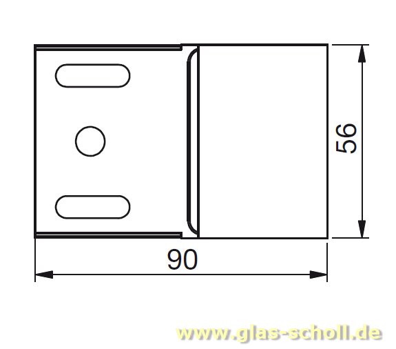 Artikelbild 4 des Artikels “Flamea-Flinter-Nivello 180° Glas-Wand Längsverbinder glanzverchromt“