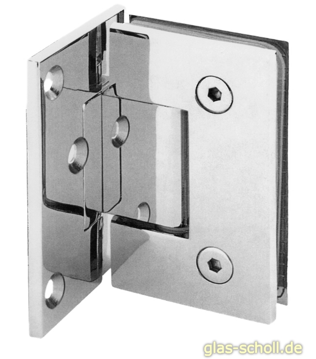 Artikelbild 4 des Artikels “Modesta/Luno Duschpendeltürbeschlag Glas-Wand 90° für 6-12 mm Glas (einseitige Lasche) glanzverchromt“