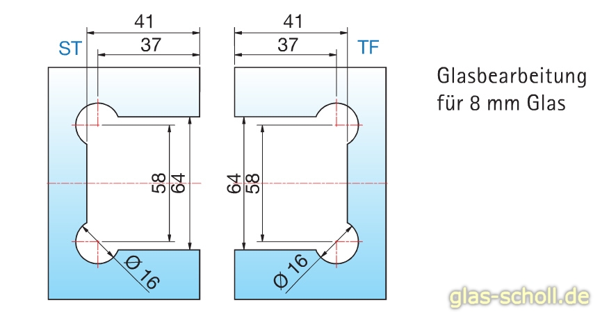 Artikelbild 4 des Artikels “Modesta/Luno Duschpendeltürbeschlag Glas-Glas 180° für 6-12 mm Glas glanzverchromt“
