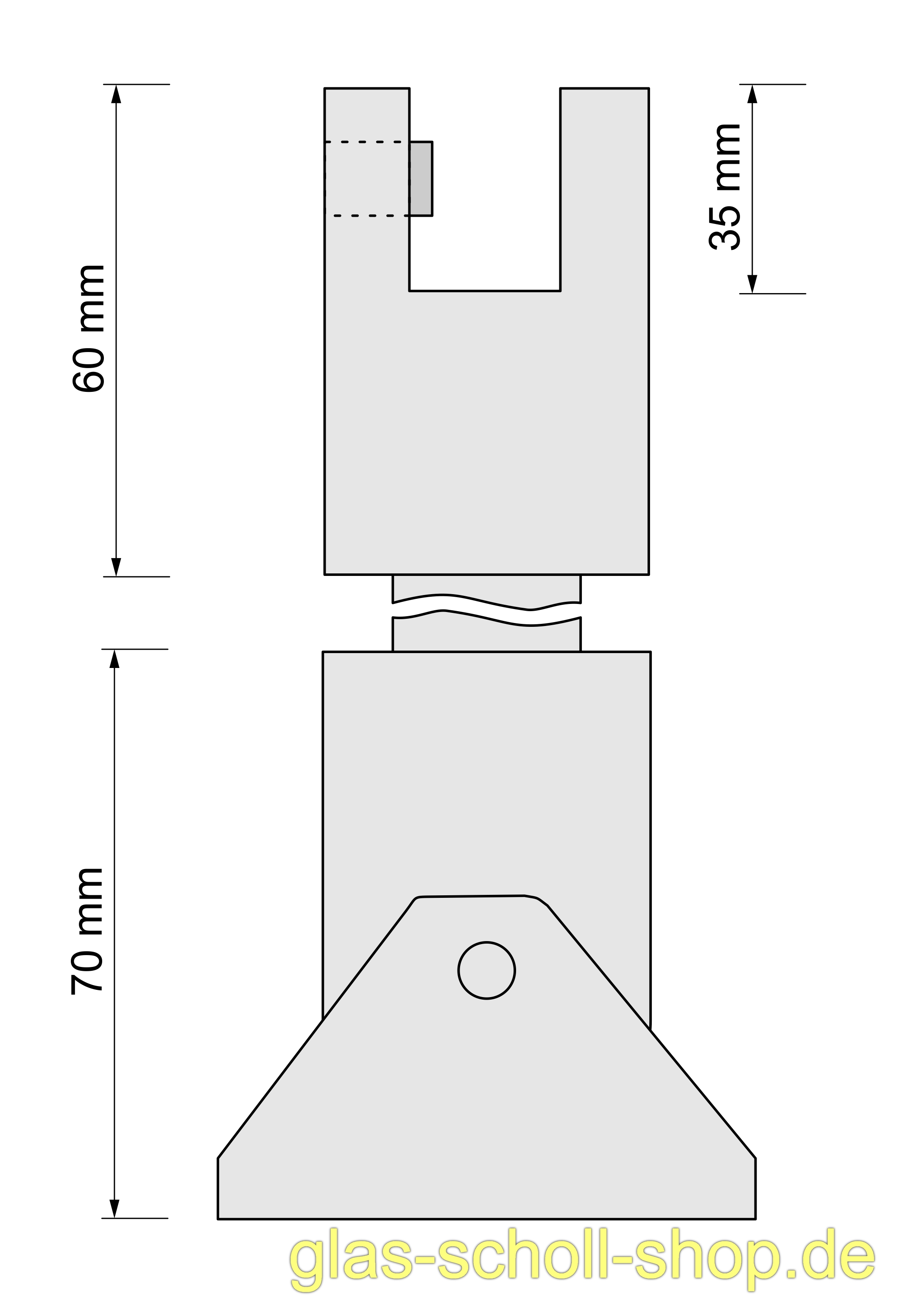 Artikelbild 4 des Artikels “runde Stabilisierungsstange 1000 mm GLAS-DECKE (kürzbar) SET - glanzverchromt“