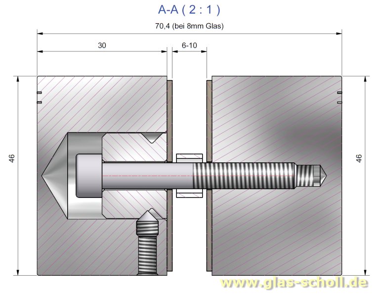 Artikelbild 4 des Artikels “rechteckiger Bloc-Türgriff 28x30x30mm Lochb. 14mm glanzverchromt“