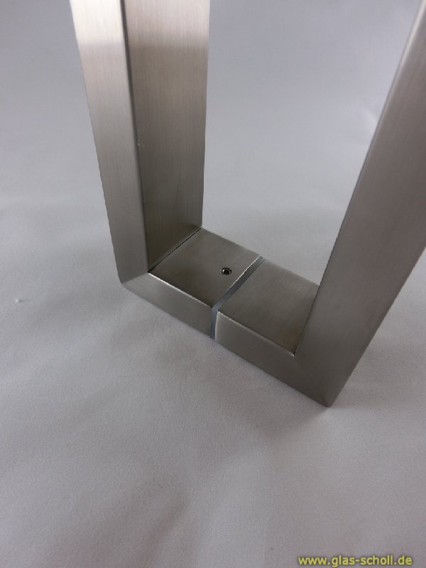 Artikelbild 4 des Artikels “beidseitiger eckiger DESIGN-Edelstahl Stossgriff (Lochb.14mm) Länge 475mm“