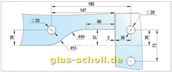 Artikelbild 4 des Artikels “Winkel Oberlichtbeschlag PT 40 Edelstahl gebürstet“