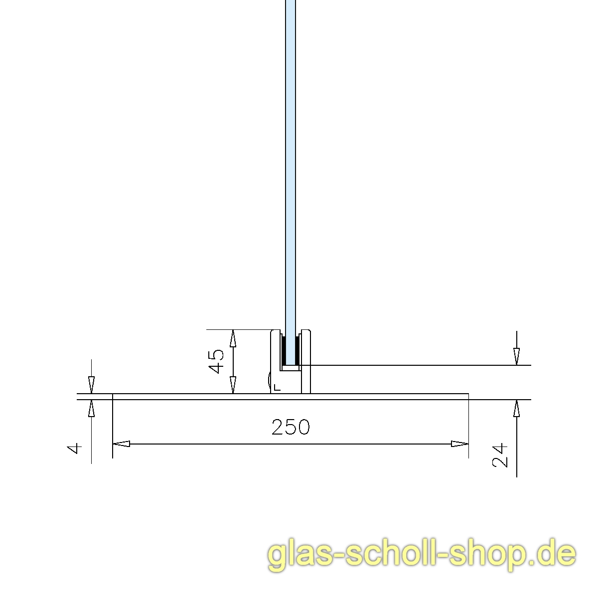 Artikelbild 4 des Artikels “Mobiler Hygieneschutzfuss flach mit Klemme V2A“
