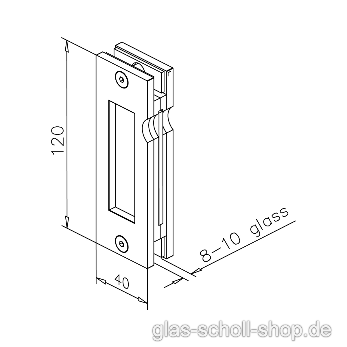 Artikelbild 4 des Artikels “abklappbare Griffmuschel fuer Taschenmontage Edelstahl“