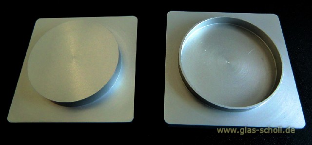 Artikelbild 4 des Artikels “eckige Leichtmetall-Griffmuschel 60x60 einseitig flach gebürstete Aluoptik “