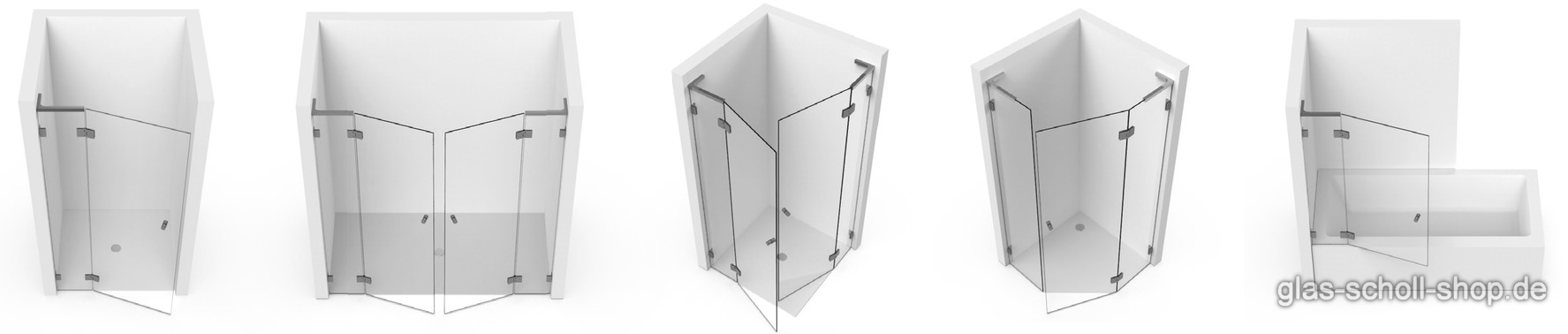 Artikelbild 4 des Artikels “Stabilisierungswinkel für Glasduschen LINKS - glanzverchromt“