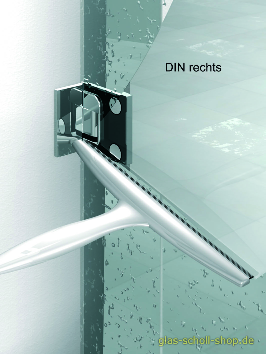 Artikelbild 4 des Artikels “Pavone flächenbündiges Hebe-Senk-Pendel Duschtürband Glas-Wand 90° glanzverchromt“