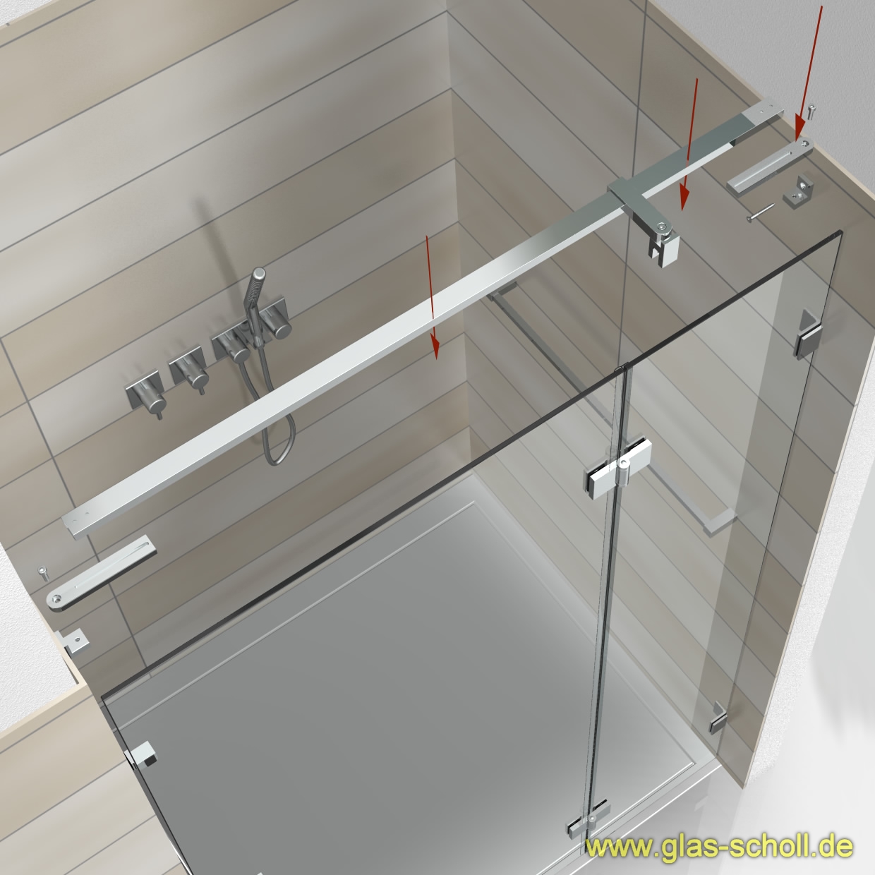 Artikelbild 4 des Artikels “rechteckige Stabilisierungsstange WAND-WAND verstellbar (Länge auswählen) Länge auswählen“