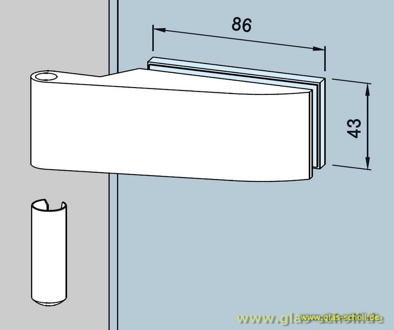 Artikelbild 4 des Artikels “Dorma Garnitur Studio Gala UV - Schloss, Drückerposition hinten (unverschließbar) silber matt EV1“