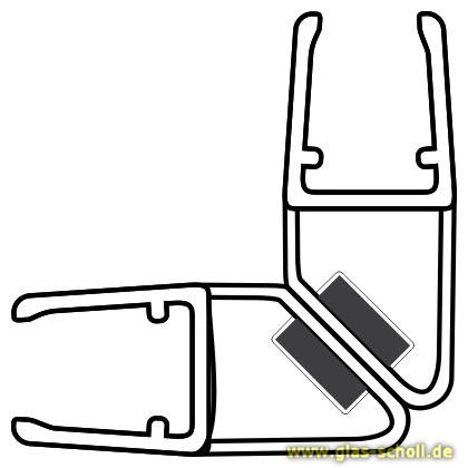 Artikelbild 5 des Artikels “Magnetprofil 90° (2500mm) Duschdichtung für 6-8mm Glas - ÜBERLÄNGE “