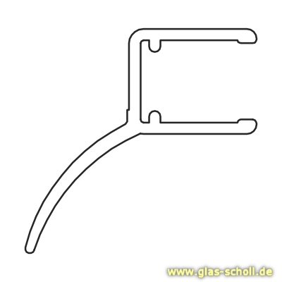 Artikelbild 5 des Artikels “Mitteldichtprofil für überlappende Duschtüren (Falttürflügel) (2010mm) Duschdichtung für 6-8mm Glas “