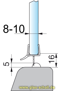 Artikelbild 5 des Artikels “unterer gerader glasklarer 5mm Acrylstab (1000 mm) Schwallschutz (Duschdichtung) “