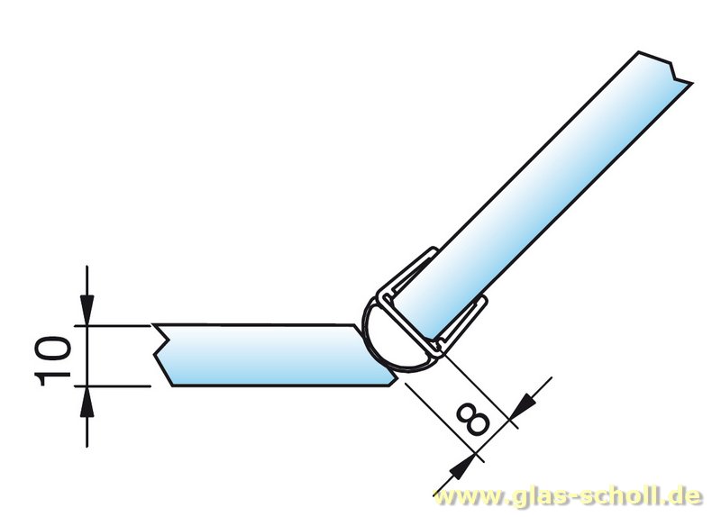Artikelbild 5 des Artikels “seitliche Streifdichtung (2500mm) Duschdichtung für 10-12mm Glas “