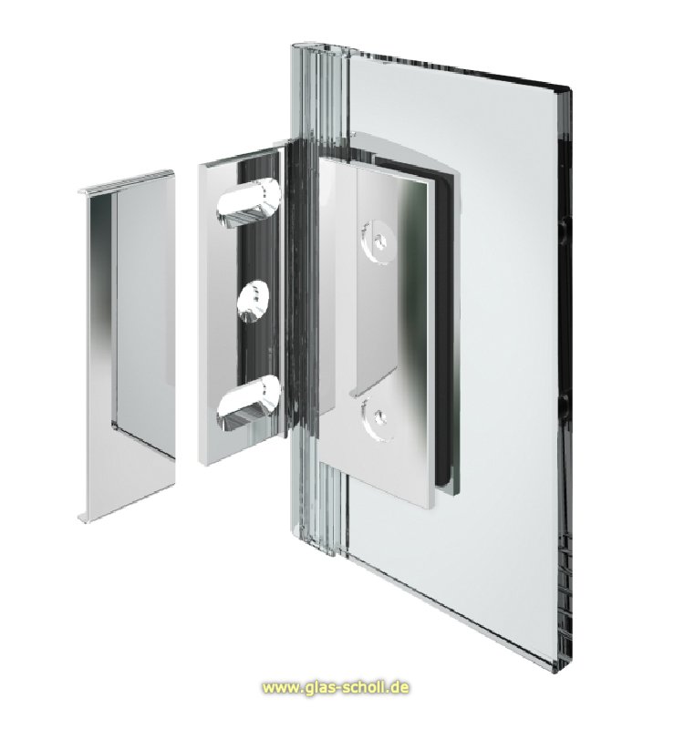 Artikelbild 5 des Artikels “Papillon 90° Glas-Wand Duschtür-Anschlagband (selbstschl. Magnettechnik) glanzverchromt“