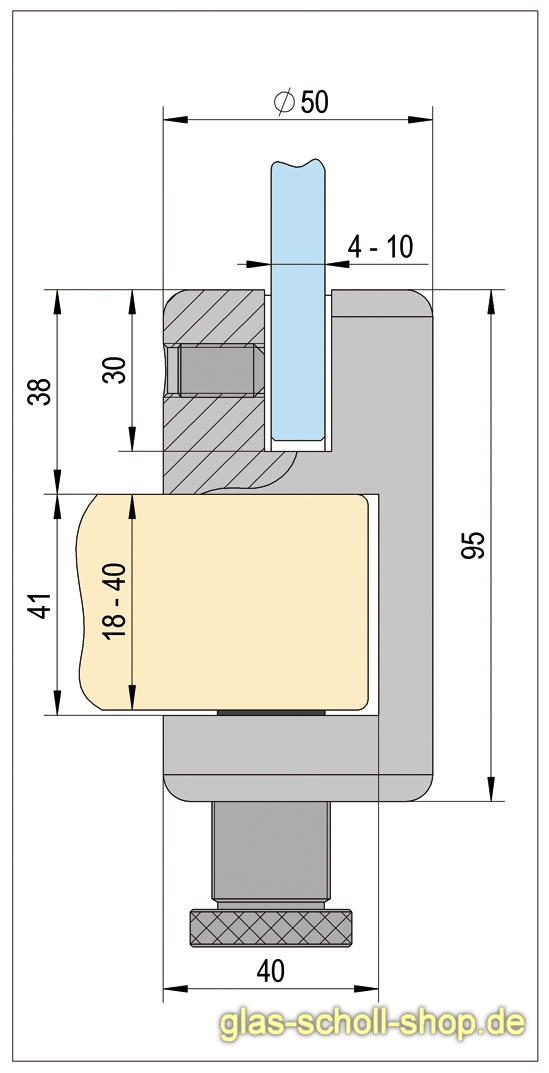 Artikelbild 5 des Artikels “ZWEI Tisch-Klemmfüße für Infektionsschutzscheiben weiß RAL9010 (Paar)“