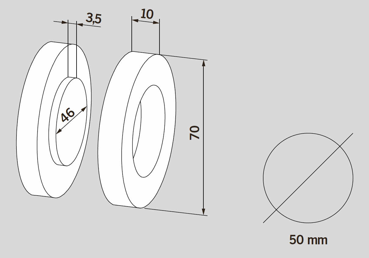 Artikelbild 5 des Artikels “einklebbare Leichtmetall-Griffmuschel d=70 für Loch 50mm EV1 silber matt“