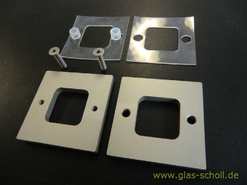 Artikelbild 5 des Artikels “eckige Leichtmetall-Griffmuschel mit Loch 64x64 gebürstete Aluoptik “