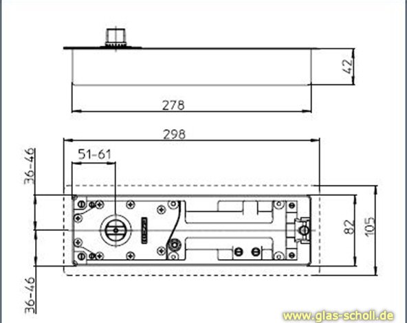 Artikelbild 5 des Artikels “Deckplatte für GEZE Bodentürschließer TS 500 NV “