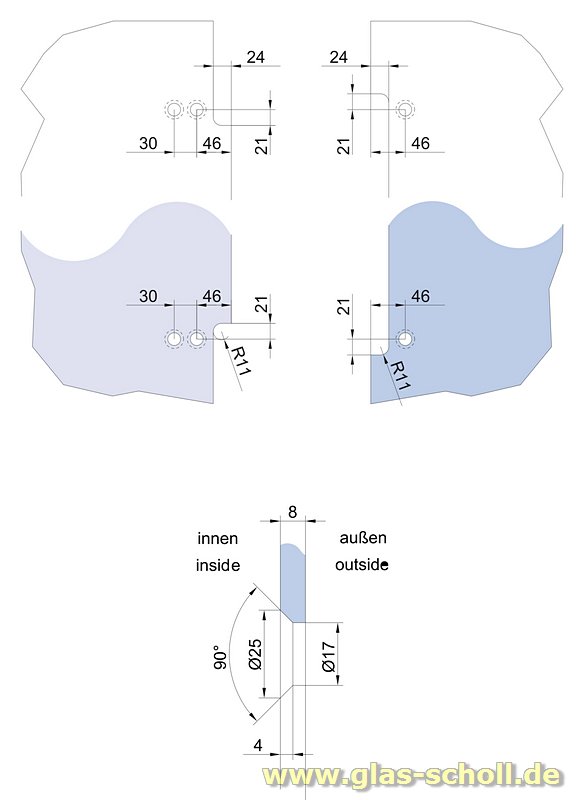 Artikelbild 5 des Artikels “GRAL BH2401 flächenbündiger Hebe-Senk Pendeltürbeschlag (RECHTS) glanzverchromt“