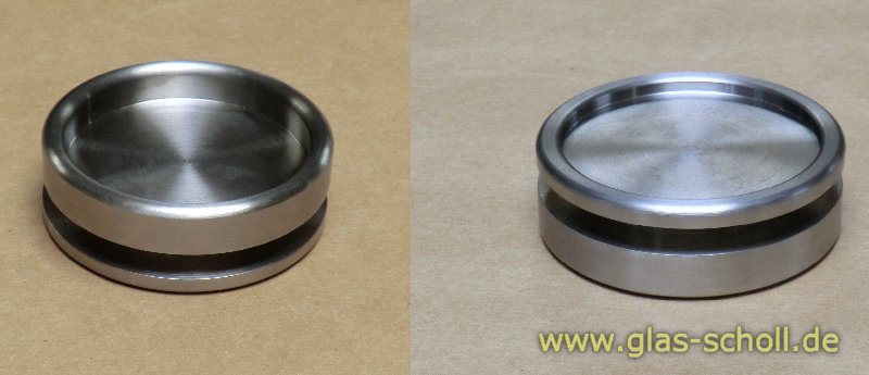 Artikelbild 5 des Artikels “einklebbare schmale Griffmuschel d=60 für 40mm Lochbohrung Edelstahl geschliffen“