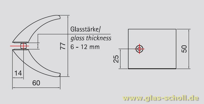 Artikelbild 5 des Artikels “beidseitiger Flügel-Türgriff für Lochbohrung 8mm MS7 glanzverchromt“