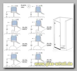 Artikelbild 5 des Artikels “unteres Wasserabweisprofil mit 135° Lippe (2500mm) Duschdichtung für 10-12mm Glas “