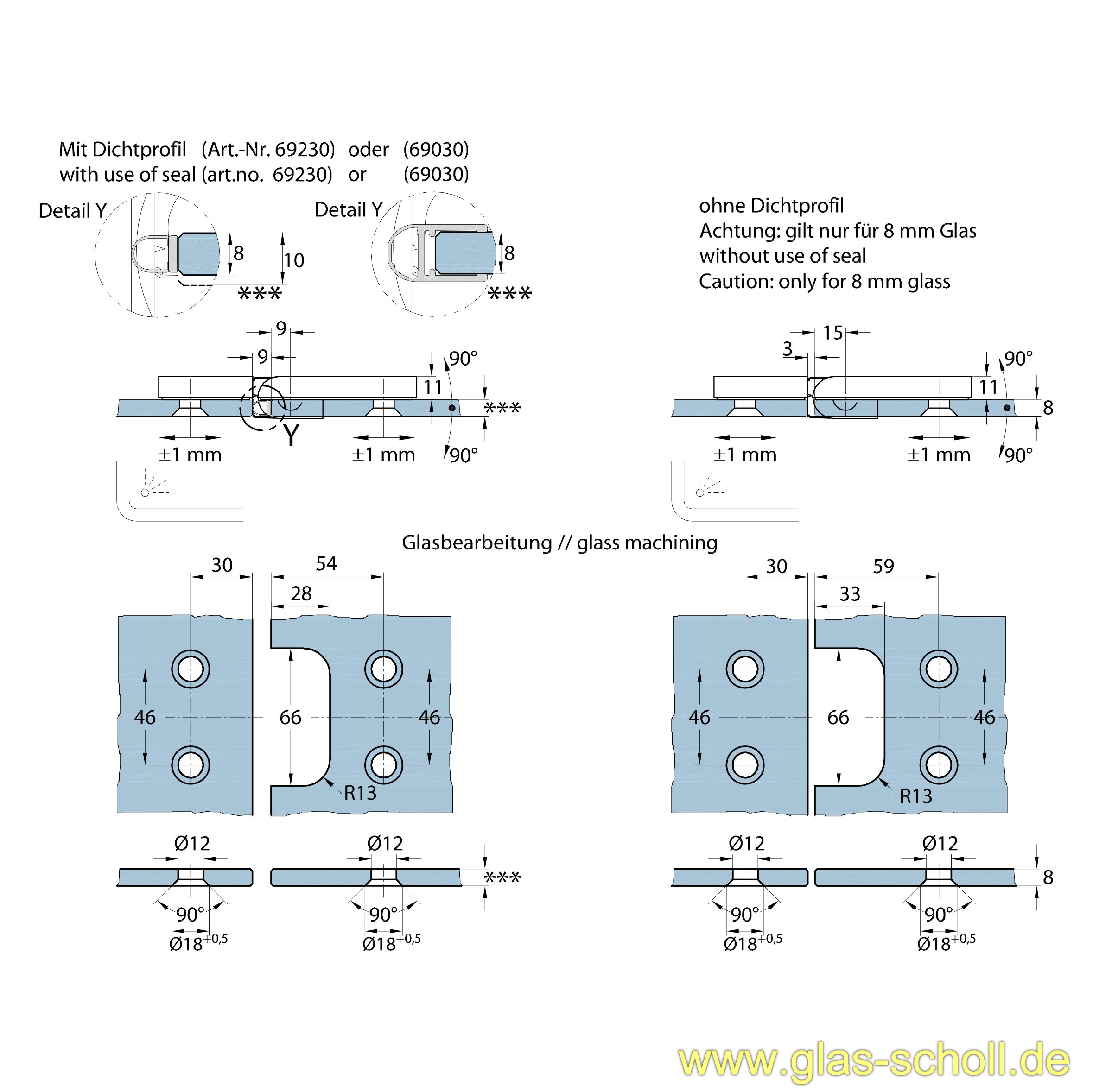 Artikelbild 6 des Artikels “NEXT Glas-Glas Pendel Hebe-Senk 180° DIN Rechts glanzverchromt“