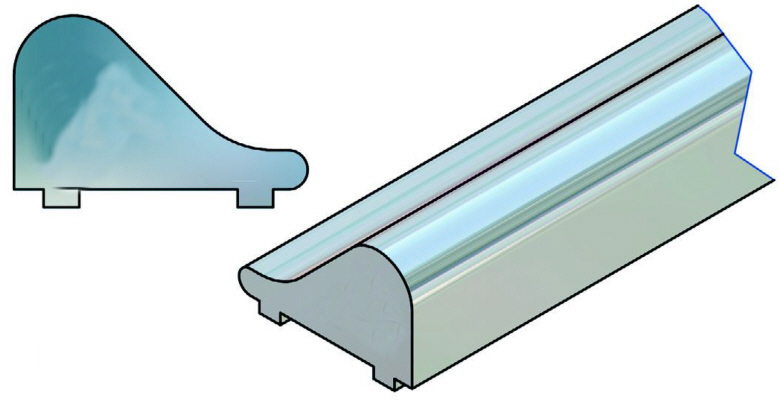 Artikelbild 6 des Artikels “unterer gerader Schwallschutz SILBER GLÄNZEND (1230 mm) Duschdichtung “