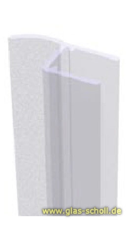 Artikelbild 6 des Artikels “Mitteldichtprofil mit gebogener Weichlippe (2010mm) Duschdichtung für 6-8mm Glas “