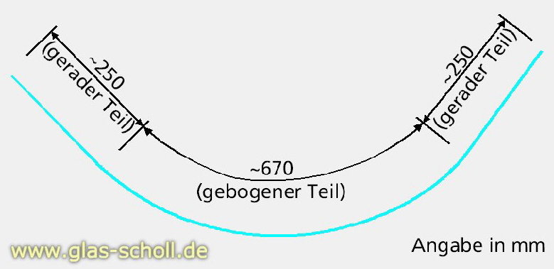 Artikelbild 6 des Artikels “GEBOGENES unteres Wasserabweisprofil mit 135° Lippe (1150-1200mm) 6-8mm “