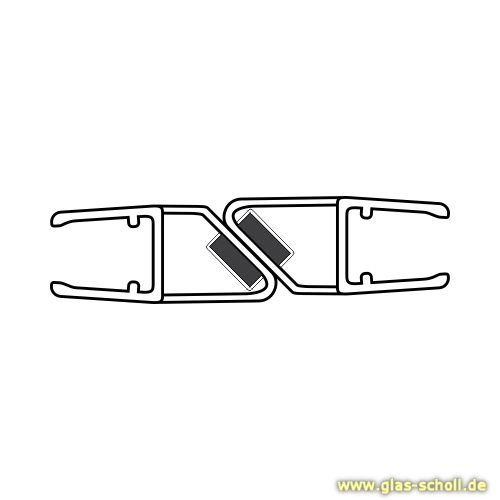 Artikelbild 6 des Artikels “180 Grad (versetzt) Magnet-Duschdichtung für 10-12mm Glas (2500mm) “