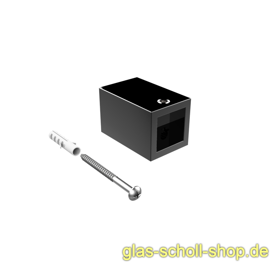 Artikelbild 6 des Artikels “stumpfer 90° Wandadapter für quadr. Stabilisierungsstange 15x15 GLAS-WAND glanzverchromt“