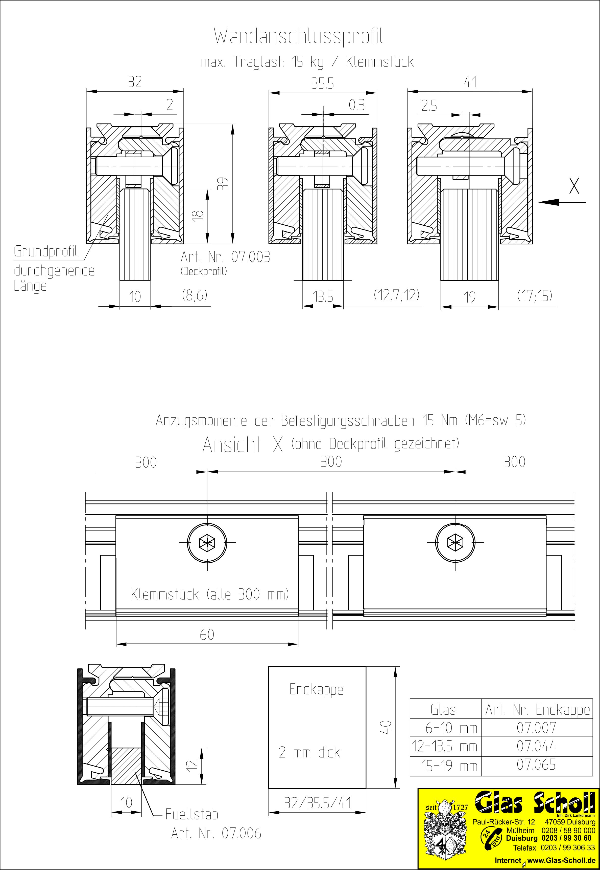 Artikelbild 6 des Artikels “Wandanschlußprofil/Oberlichtprofil Grundprofil 2,0m für 8mm Glas“