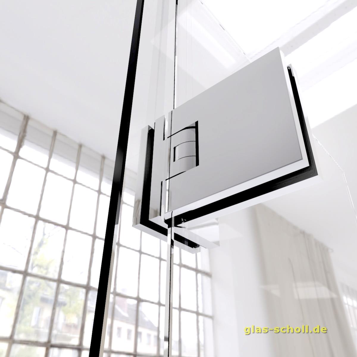 Artikelbild 6 des Artikels “Flamea+ 90° extrastark Glas-Glas Pendel-Duschtürband (verdeckte Verschraubung) glanzverchromt“