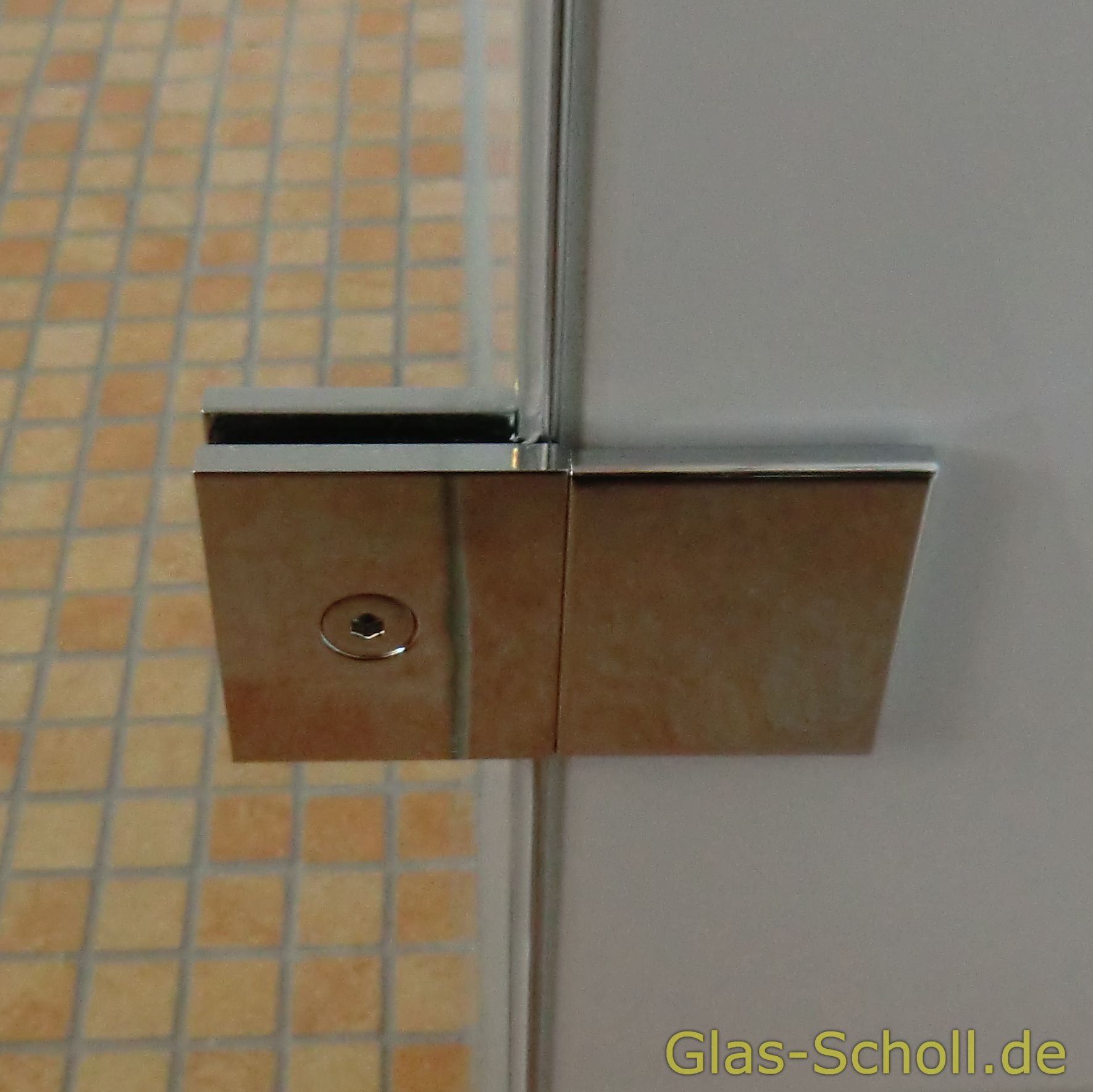 Artikelbild 6 des Artikels “Flamea-Flinter-Nivello 180° Glas-Wand Längsverbinder glanzverchromt“