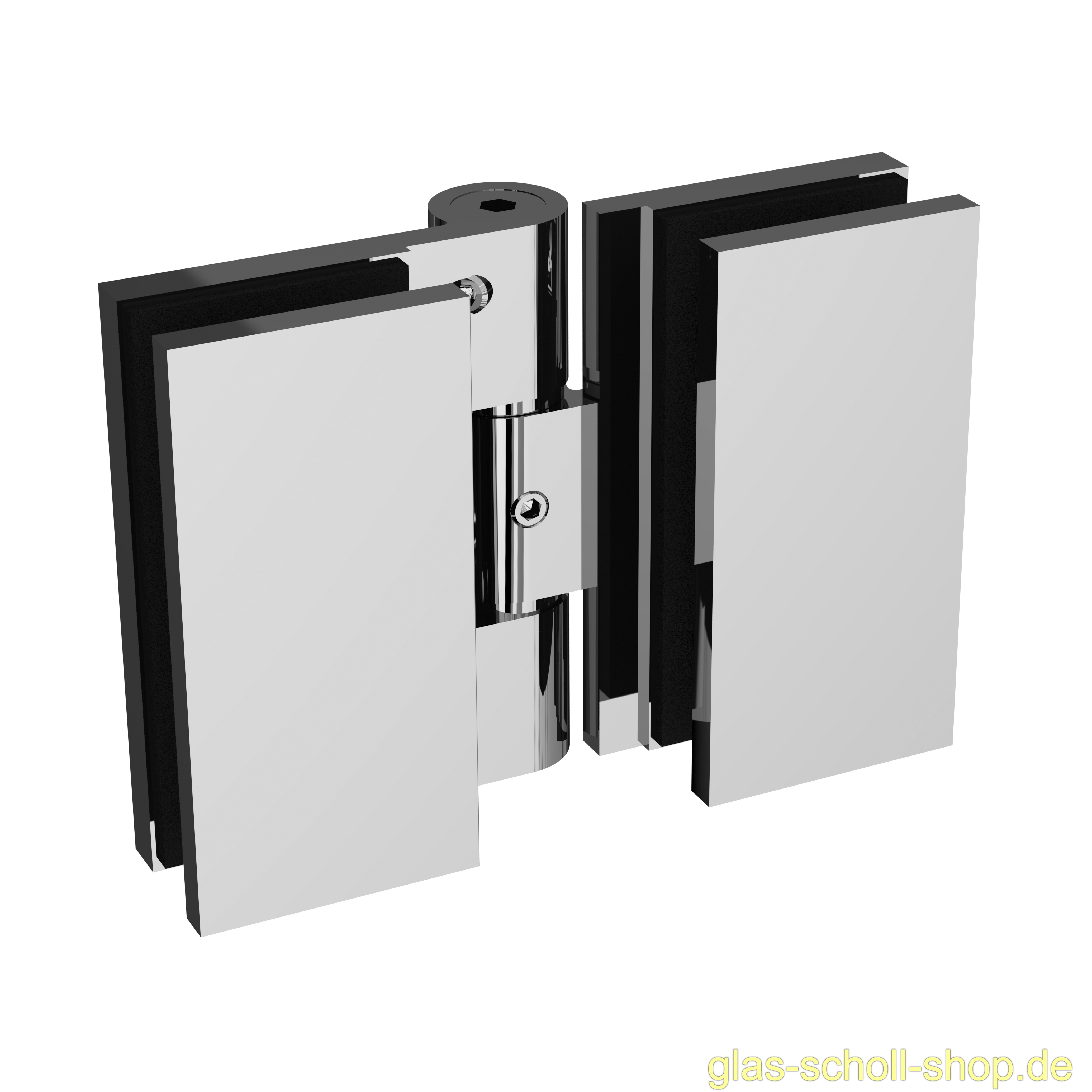 Artikelbild 6 des Artikels “Wellness PREMIUM Glas-Glas DIN rechts 180Grad Duschtürband (nach innen öffnend) glanzverchromt“