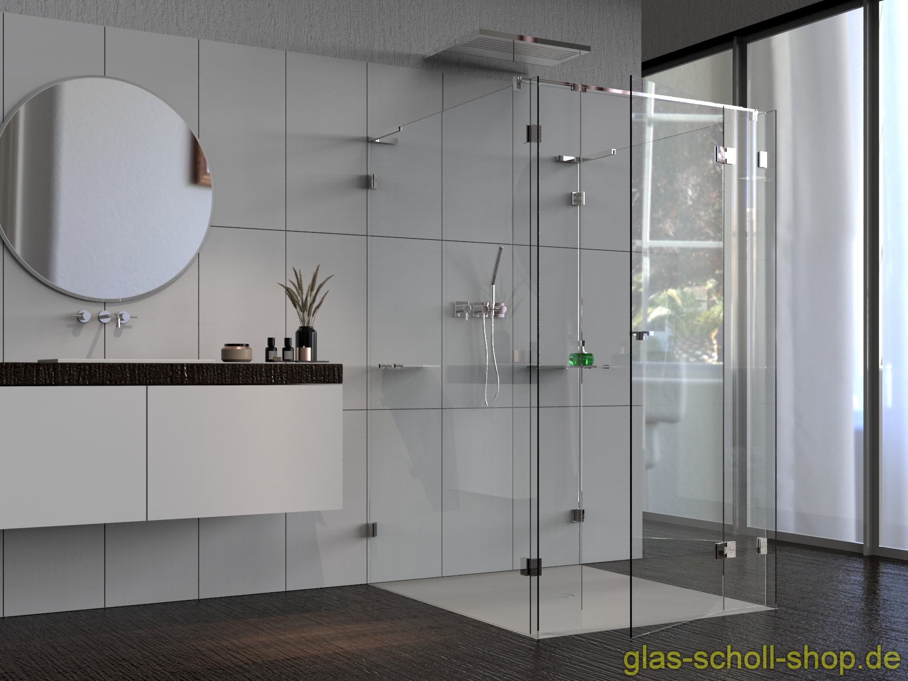 Artikelbild 6 des Artikels “Stabilisierungswinkel für Glasduschen LINKS - glanzverchromt“