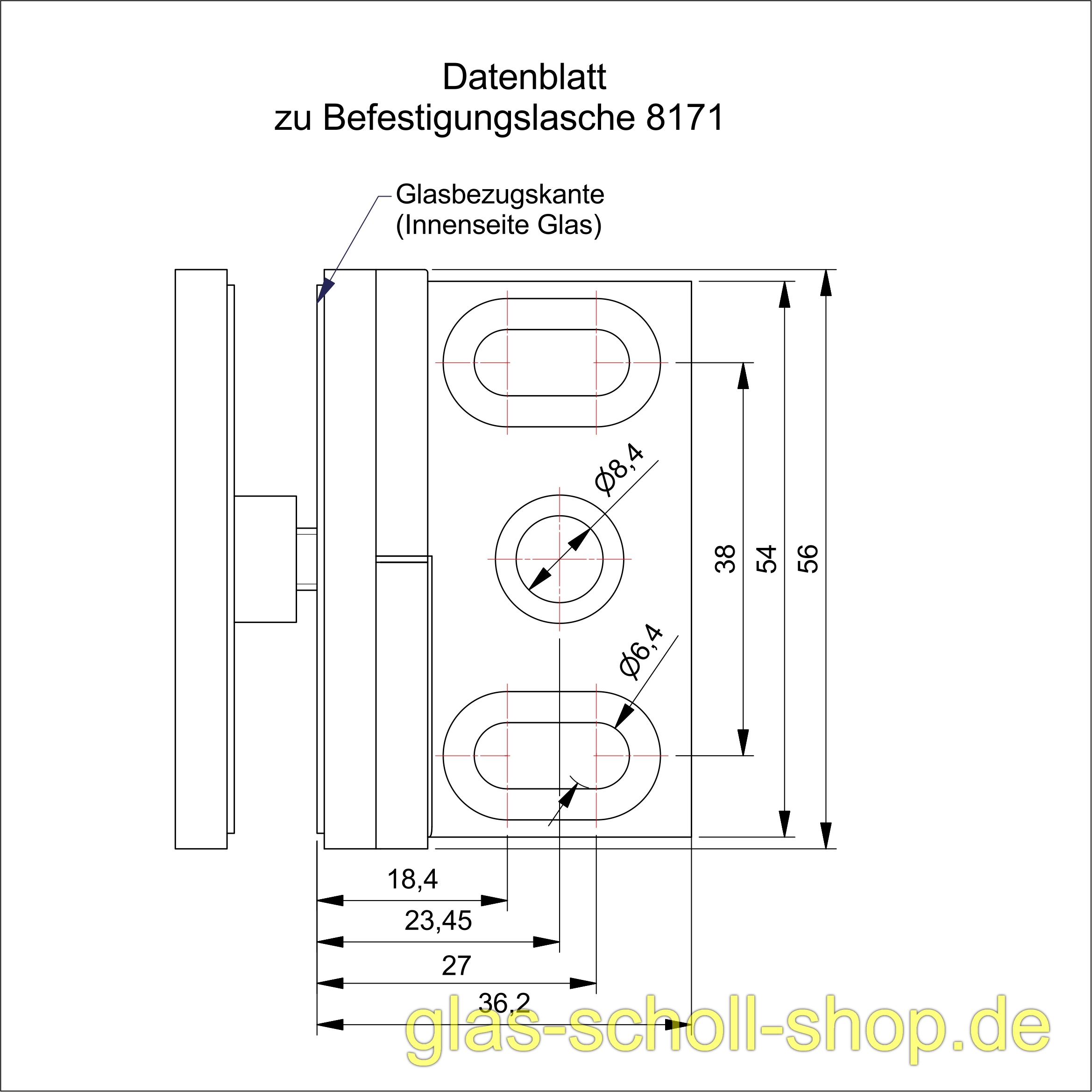 Artikelbild 6 des Artikels “Flamea-Flinter-Nivello 60-100° VERSTELLBARER Glas-Wand Winkelverbinder glanzverchromt“