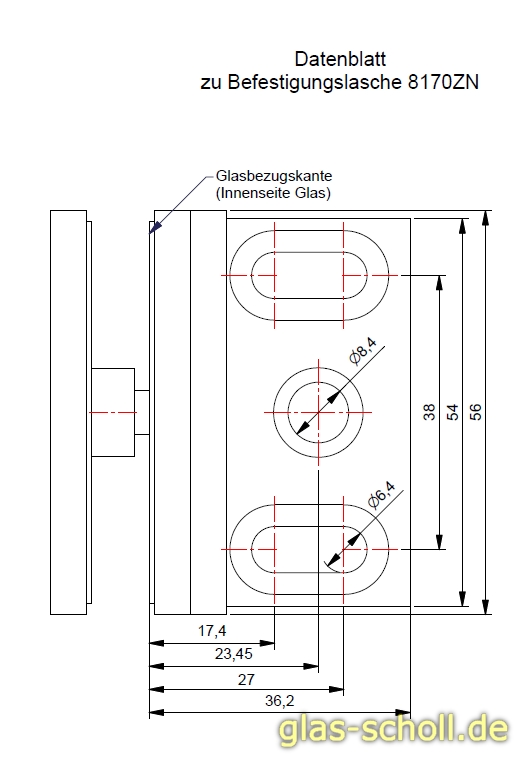 Artikelbild 6 des Artikels “Flamea-Flinter-Nivello-Fluture 90° Glas-Wand Winkelverbinder glanzverchromt“