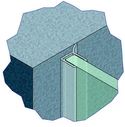 Artikelbild 7 des Artikels “seitl. Dichtprofil mit gebogener Weichlippe 135° (2010mm) Duschdichtung 6-8mm Glas “