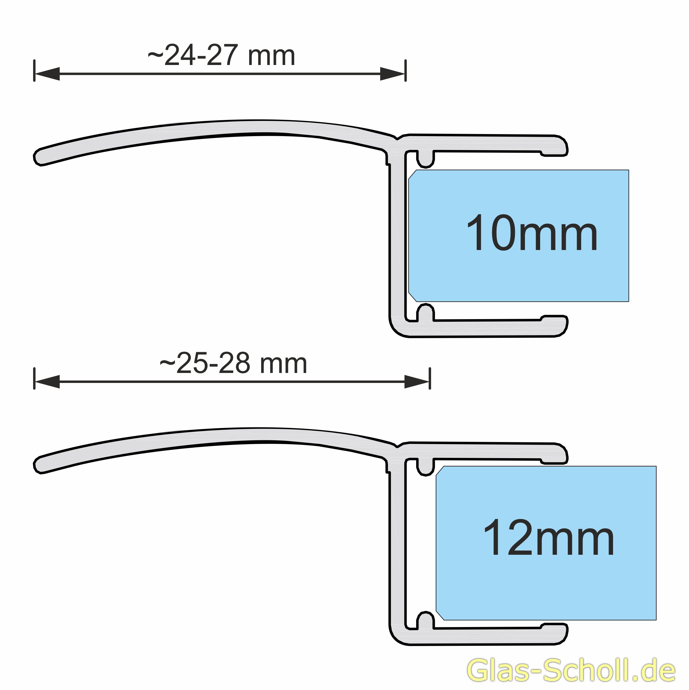 Artikelbild 7 des Artikels “Mitteldichtung fluchtend (2500mm) Duschdichtung für 10-12mm Glas “