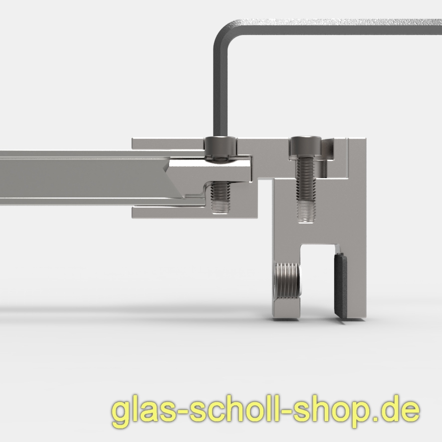 Artikelbild 7 des Artikels “kürzbare drehbare quadr. Stabilisierungsstange 15x15 GLAS-WAND (SET) “